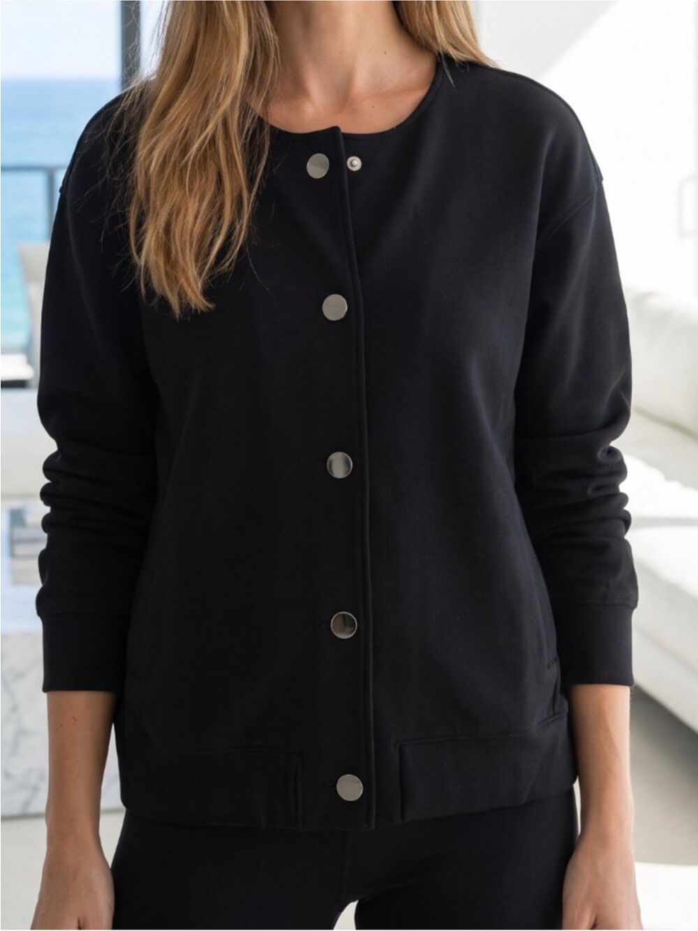 NWT Spanx - Ponte Femme Bomber Jacket black Large